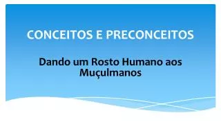conceitos e preconceitos