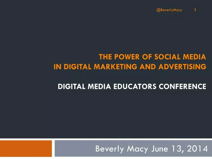 the power of social media in digital marketing and advertising digital media educators conference