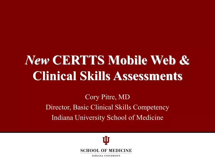 new certts mobile web clinical skills assessments
