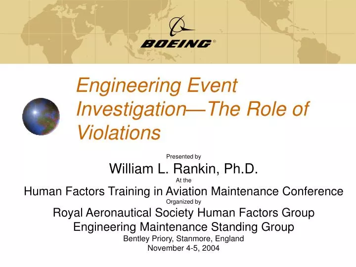 engineering event investigation the role of violations