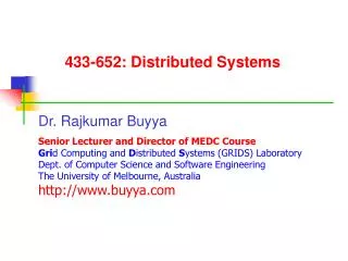 433-652: Distributed Systems