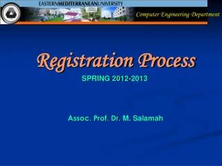 Registration Process SPRING 2012-2013