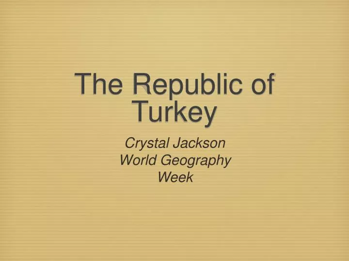 the republic of turkey