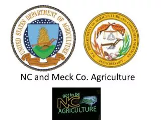 NC and Meck Co. Agriculture