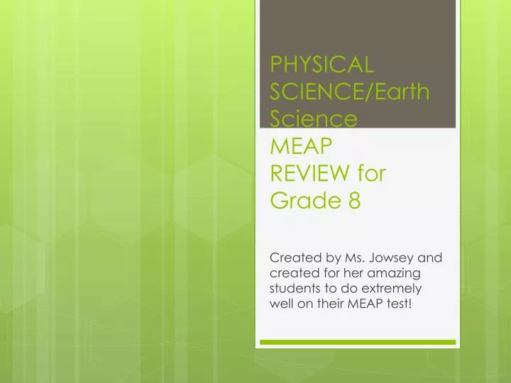 physical science earth science meap review for grade 8