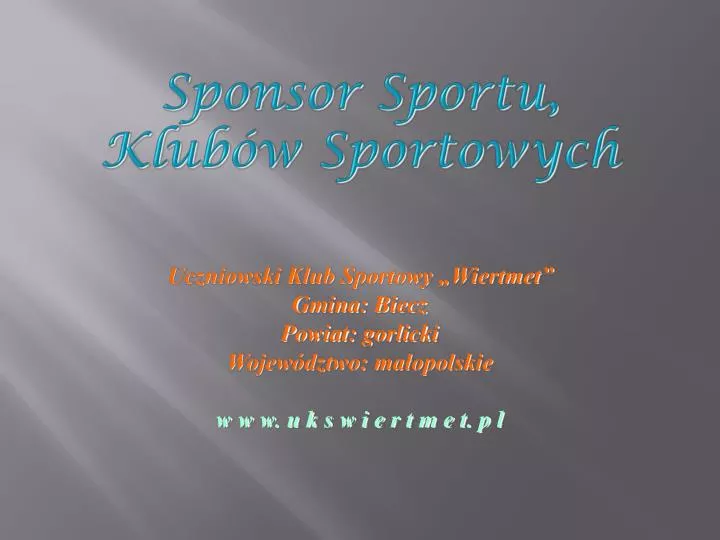 sponsor sportu klub w sportowych