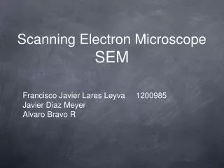 scanning electron microscope sem