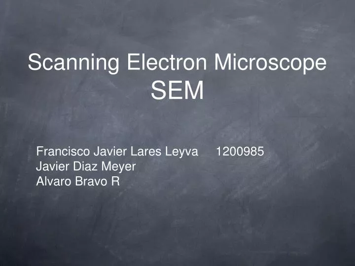 scanning electron microscope sem