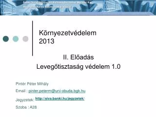 k rnyezetv delem 2013