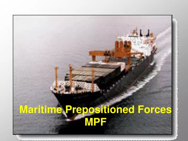 maritime prepositioned forces mpf