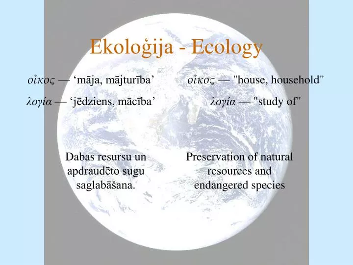 ekolo ija ecology