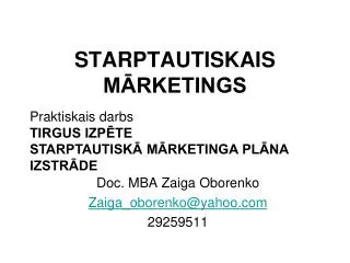 starptautiskais m rketings