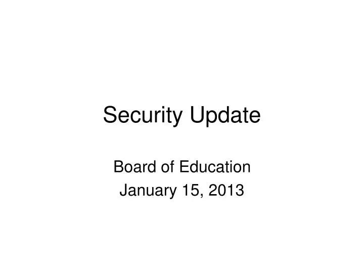 security update