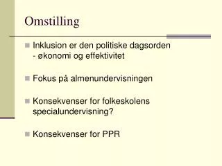 omstilling