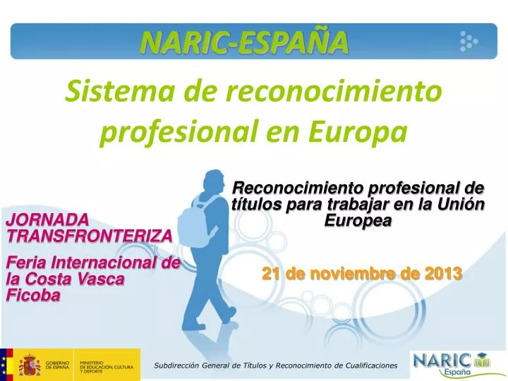 sistema de reconocimiento profesional en europa