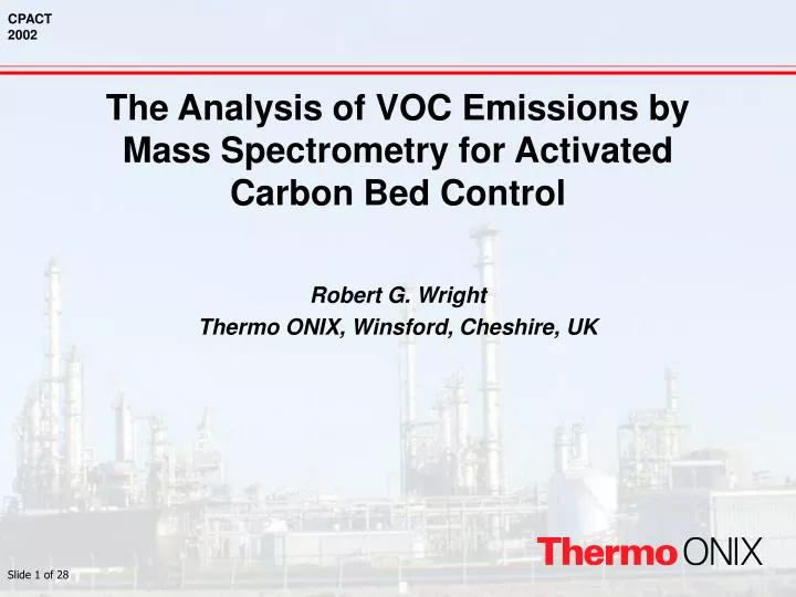 the analysis of voc emissions by mass spectrometry for activated carbon bed control