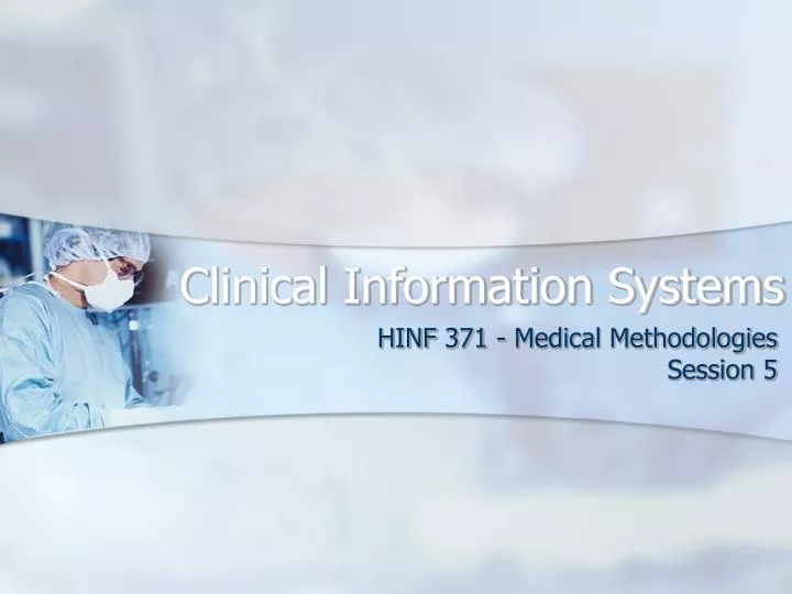 clinical information systems