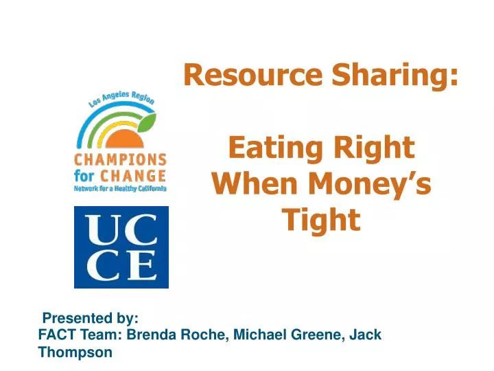 resource sharing eating right when money s tight