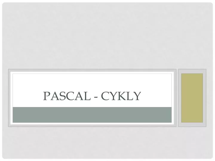 pascal cykly