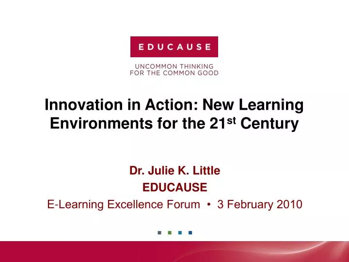 innovation in action new learning environments for the 21 st century