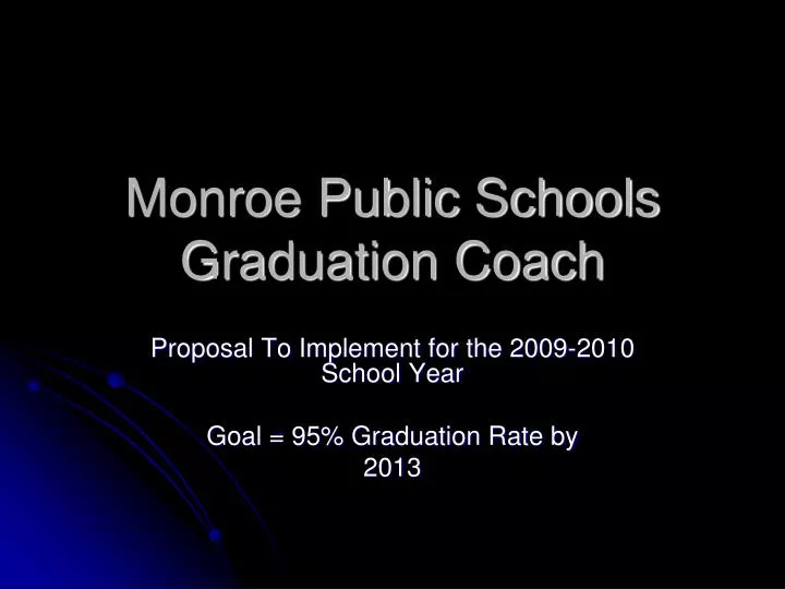 monroe public schools graduation coach