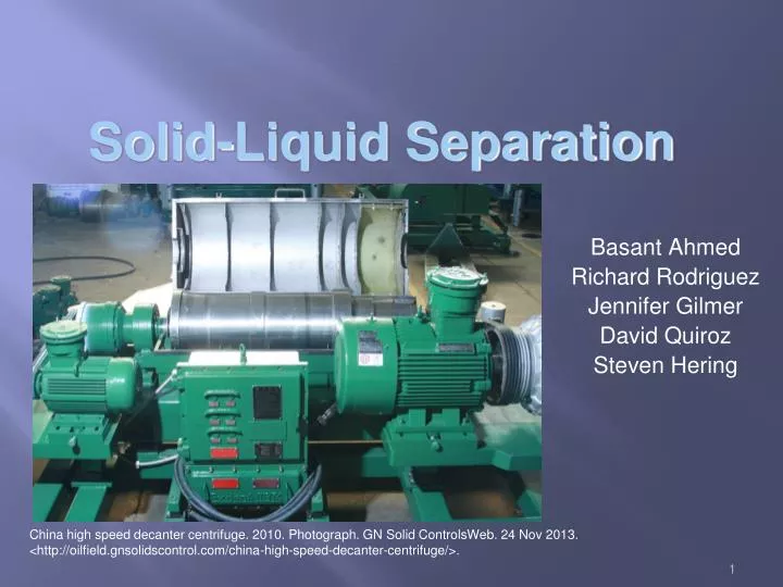 solid liquid separation