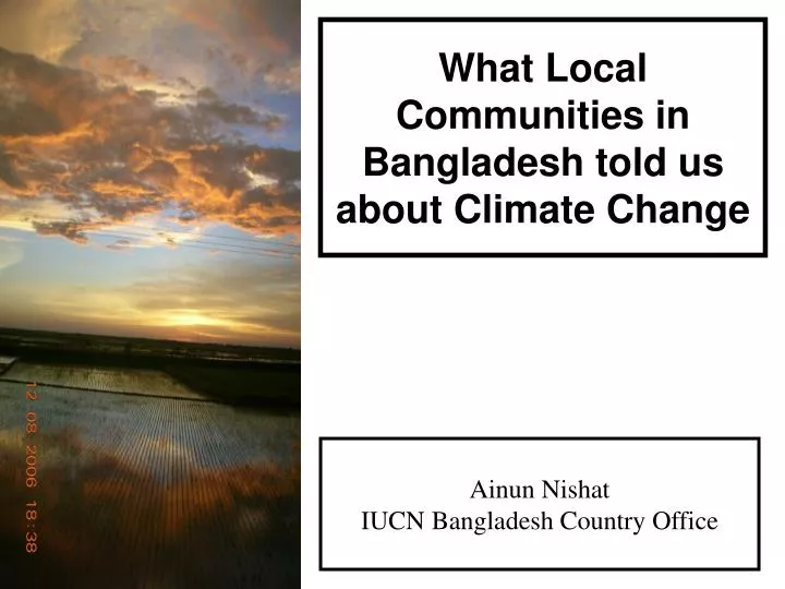 what local communities in bangladesh told us about climate change
