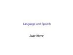 Language and Speech