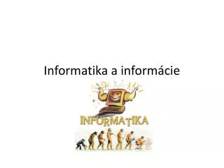 informatika a inform cie