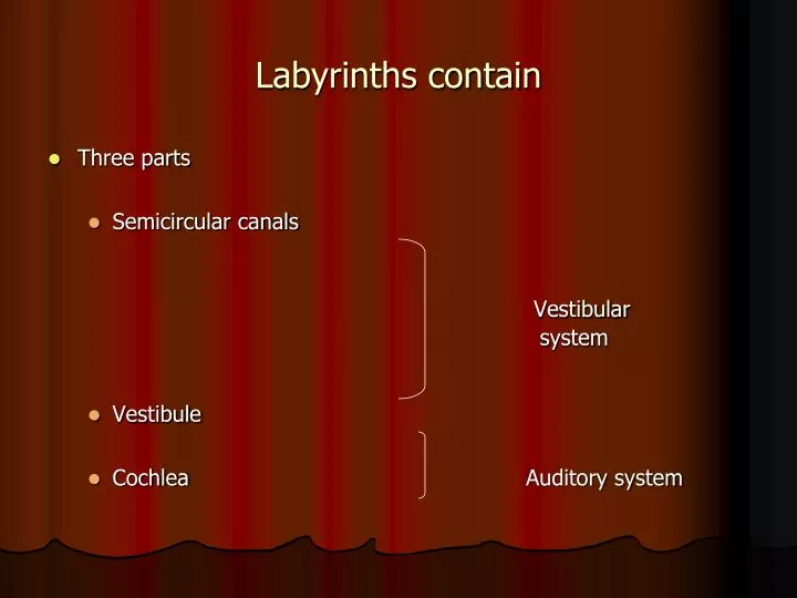 labyrinths contain
