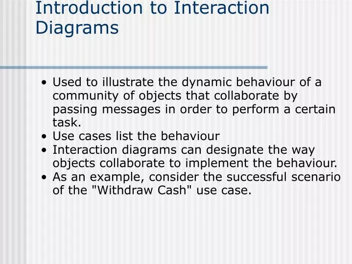 introduction to interaction diagrams