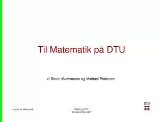 til matematik p dtu