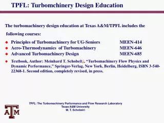 TPFL: Turbomchinery Design Education