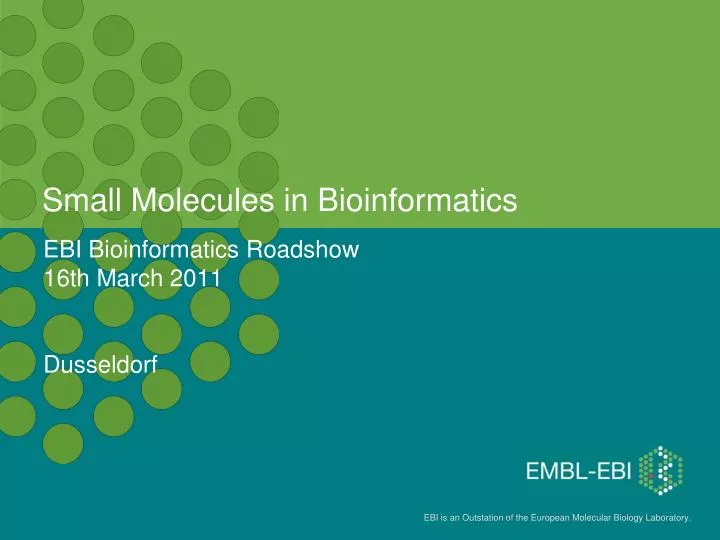 small molecules in bioinformatics