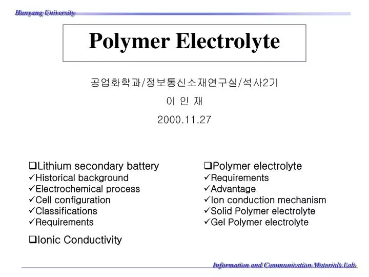 polymer electrolyte