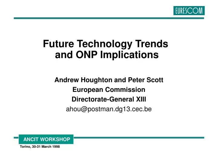 future technology trends and onp implications