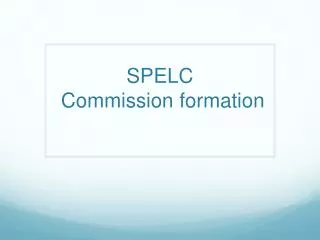 spelc commission formation