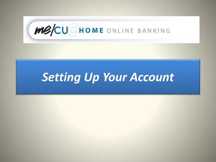 setting up your account