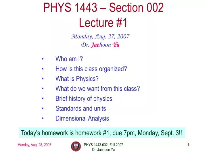 phys 1443 section 002 lecture 1