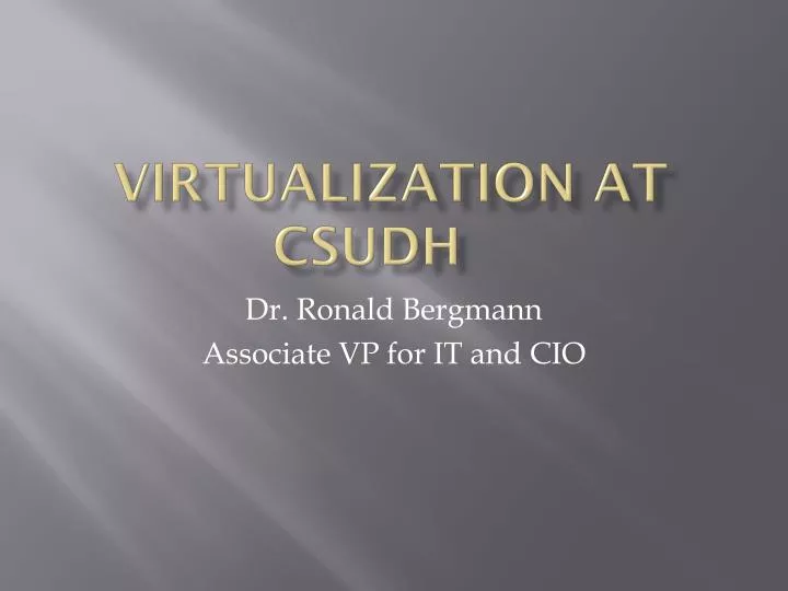 virtualization at csudh
