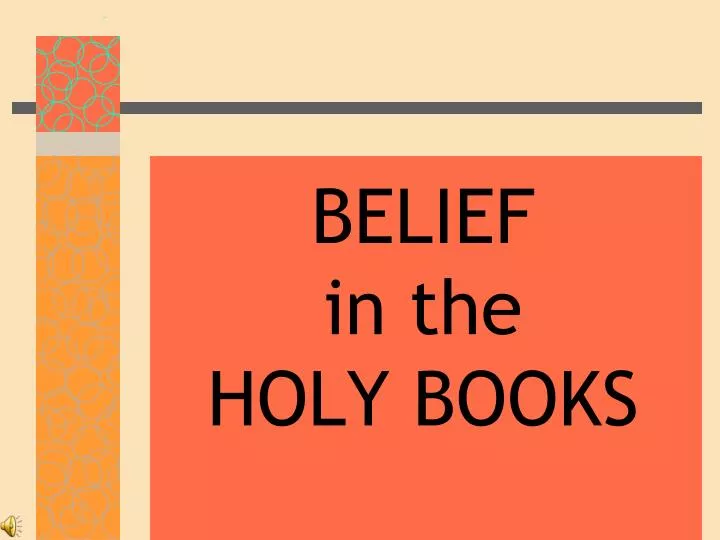 belief in the holy books