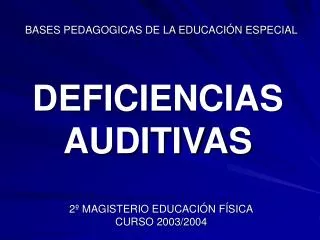 deficiencias auditivas