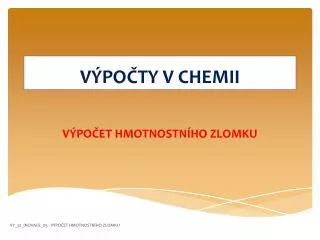 v po ty v chemii