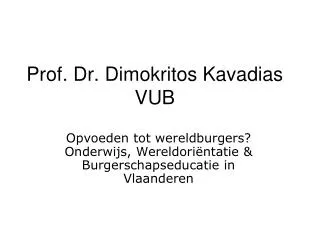 prof dr dimokritos kavadias vub