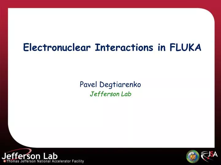 electronuclear interactions in fluka