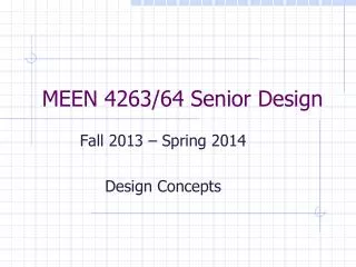 MEEN 4263/64 Senior Design