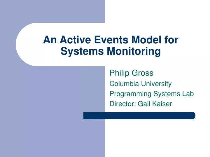 an active events model for systems monitoring