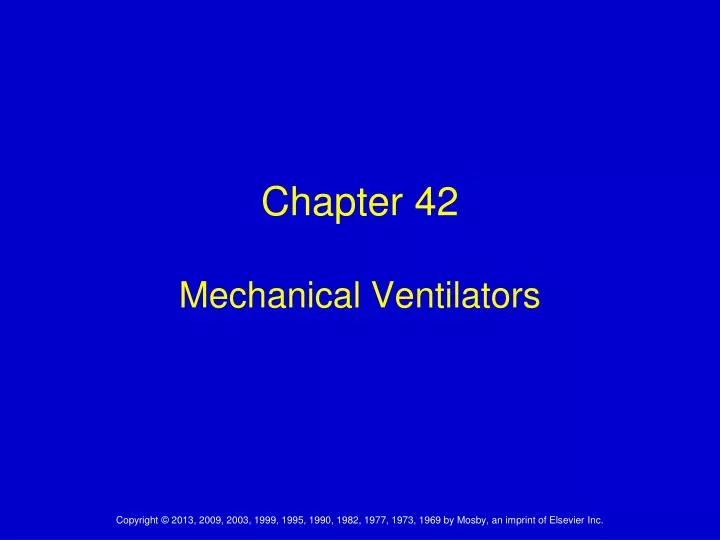 chapter 42 mechanical ventilators