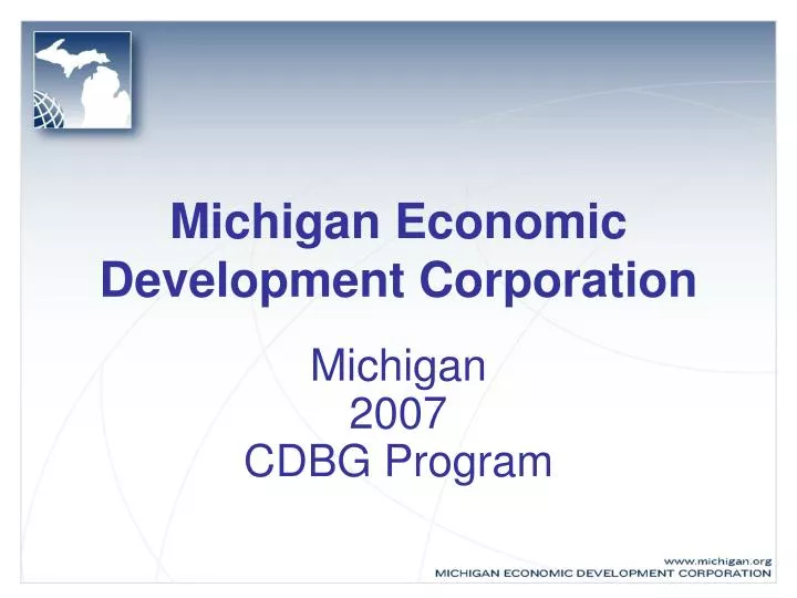 michigan economic development corporation