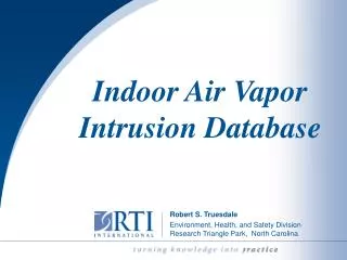 Indoor Air Vapor Intrusion Database